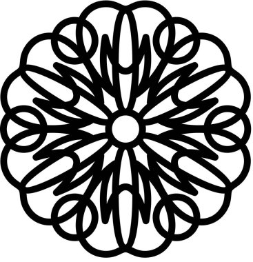 Çiçek mandala vektör çizimi 