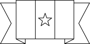 Senegal vektör illüstrasyonunun bayrağı