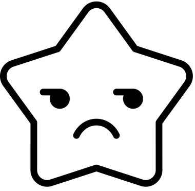 eğlendirilmemiş ifade, minimalist vektör illüstrasyonu