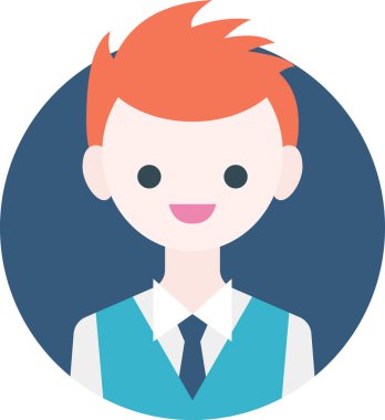 Erkek avatarın vektör illüstrasyonu 