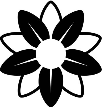 Çiçek süslemesi, çiçek çiçeği çiçek sanatının siyah çizim vektörü