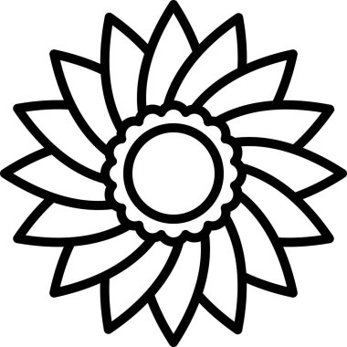 Çiçek süslemesinin basit vektör illüstrasyonu, çiçek açan bitki sanatı