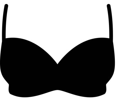 sütyen simgesi, kıyafet moda vektör illüstrasyonu