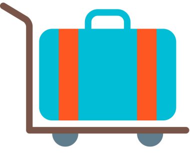 Bebek arabası simgesi, vektör illüstrasyonu