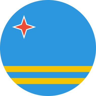 Aruba vektör illüstrasyonunun bayrağı 