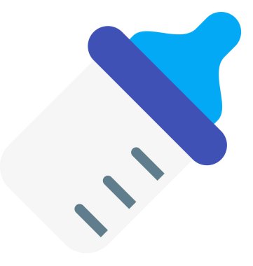 süt şişesi düz simge, vektör illüstrasyon