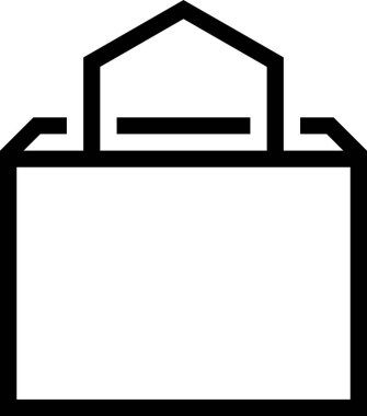 torba simgesi, minimalist vektör illüstrasyonu