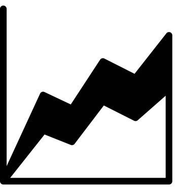 iş grafiği simgesi, analitik konsept, minimalist vektör illüstrasyonu