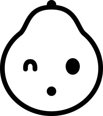 Greyfurt ifadesi yüz ifadesi duygu simgesi vektörü, suskun yüz avatarı