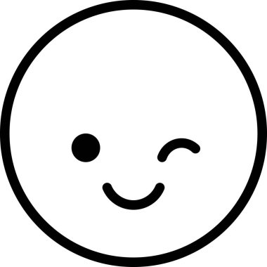 Wink avatar, emoticon konsept vektör çizimi