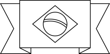 Brezilya vektör illüstrasyonunun bayrağı 