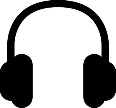 Beyaz arkaplanda izole edilmiş müzik simgesi, vektör illüstrasyonu