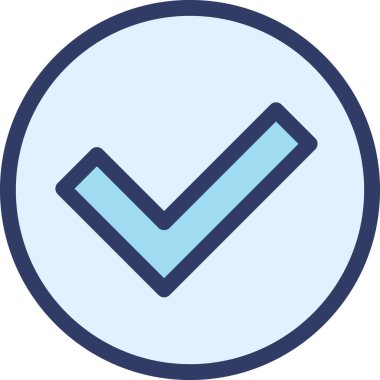 Kontrol imi düz simgesi, vektör illüstrasyonu