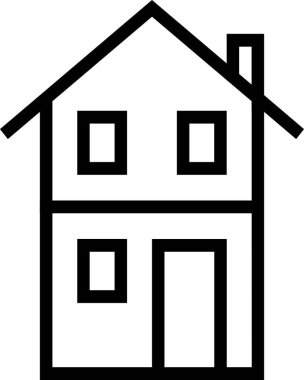 ev simgesi, asgari vektör illüstrasyonu