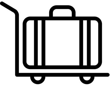 Bebek arabası simgesi, vektör illüstrasyonu