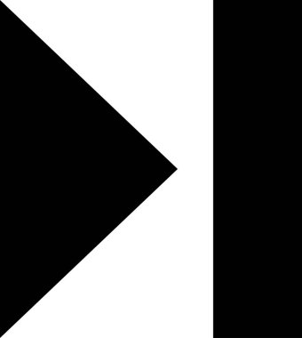 Beyaz arkaplanda izole edilmiş müzik simgesi, vektör illüstrasyonu