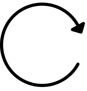 Beyaz arkaplanda izole edilmiş ok simgesi, vektör illüstrasyonu