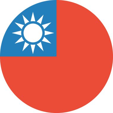 Tayvan vektör illüstrasyonunun bayrağı