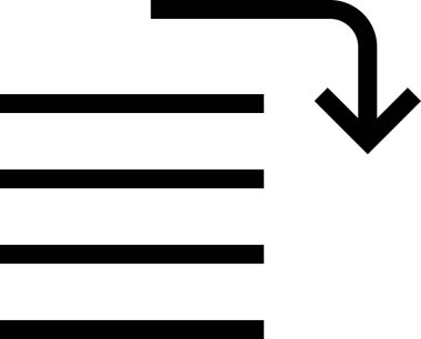 Beyaz arkaplanda sayfa sonu simgesi izole edildi, vektör illüstrasyonu