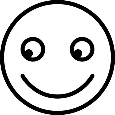 Yüz ifadesi duygu simgesi vektörü, gülen yüz avatarı 