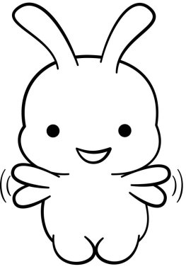 Maskot duygularının modern grafik çizimi. Güle güle.