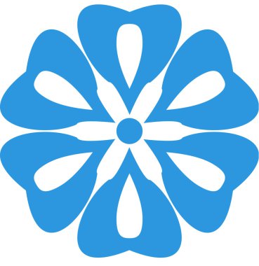 Çiçek süslemesinin vektör illüstrasyonu, çiçek bitkisi sanatı