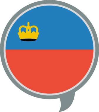 Lihtenştayn bayrağı düz simge, vektör, illüstrasyon