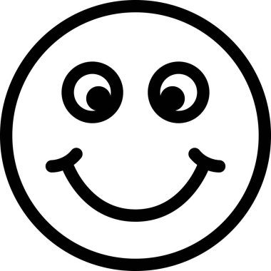 Maskot duygularının modern grafik çizimi Mutlu simge