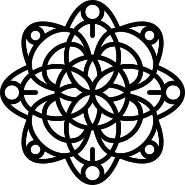 Çiçek mandala vektör çizimi 