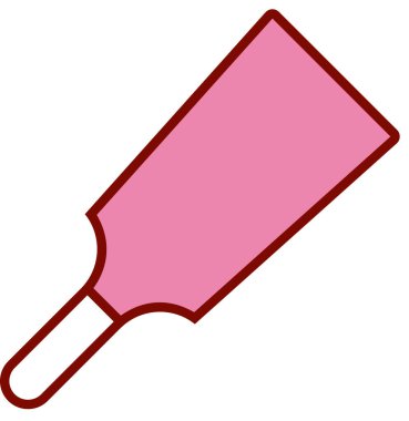 Beyaz arkaplanda izole edilmiş ay hagoita simgesi, vektör illüstrasyonu