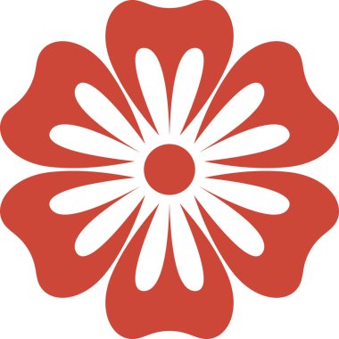 Çiçek süslemesinin vektör illüstrasyonu, çiçek bitkisi sanatı