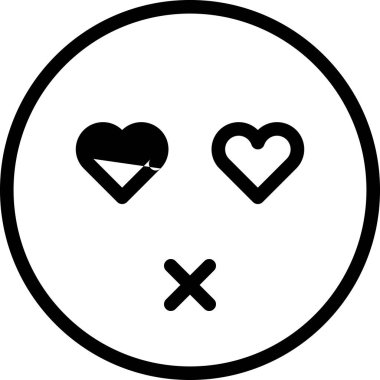 dudaklar beyaz arkaplanda izole edilmiş yüzü severler, vektör illüstrasyonu