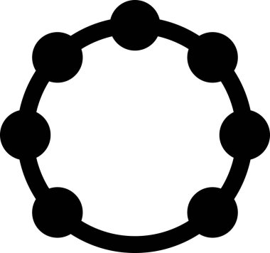 Beyaz arkaplanda izole edilmiş müzik simgesi, vektör illüstrasyonu