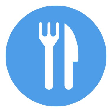 bıçak ve düz simge için, izole edilmiş beyaz arkaplan 