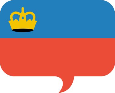Liechtenstein düz simgesi bayrağı, vektör illüstrasyonu