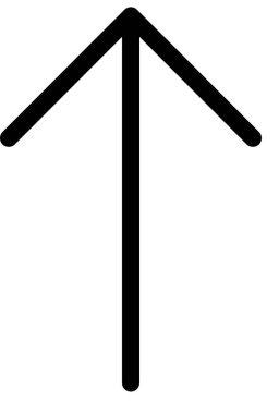 Beyaz arkaplanda izole edilmiş ok yönü, vektör illüstrasyonu