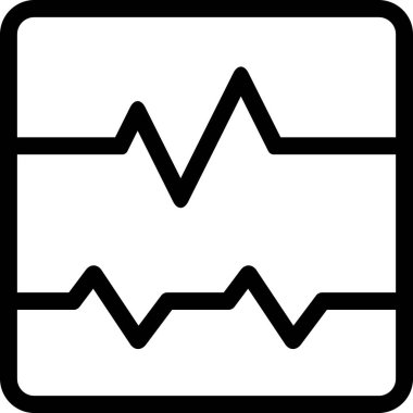 Nabız düzlüğü simgesi, vektör çizimi