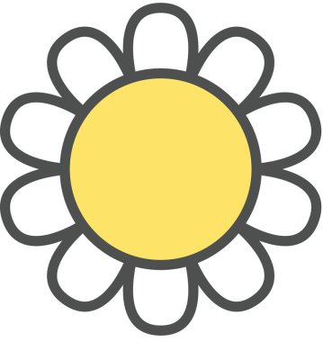 Papatya çiçeği süslemesinin vektör illüstrasyonu, çiçek çiçeği çiçeği sanatı