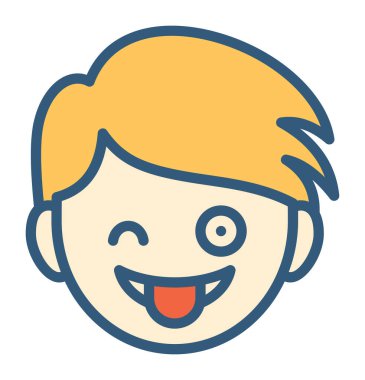 dilin dışa dönük ifadesi, vektör illüstrasyonu