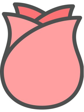 Çiçek tomurcuğunun basit vektör çizimi