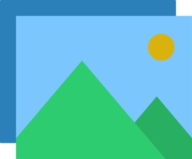 resim düz simgesi, vektör, illüstrasyon 