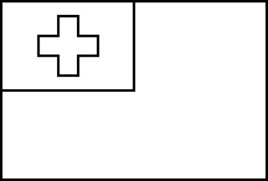 Tonga vektör illüstrasyonu bayrağı