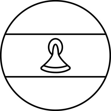 Lesotho düz simgesi bayrağı, vektör illüstrasyonu  