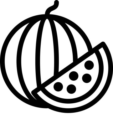 Karpuzun vektör şablonu