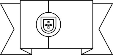 Portekiz vektör illüstrasyonunun bayrağı