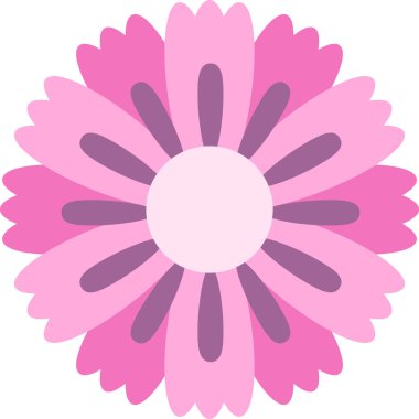 Çiçek süslemesinin pembe mor vektör çizimi, çiçek çiçeği çiçeği çiçek sanatı