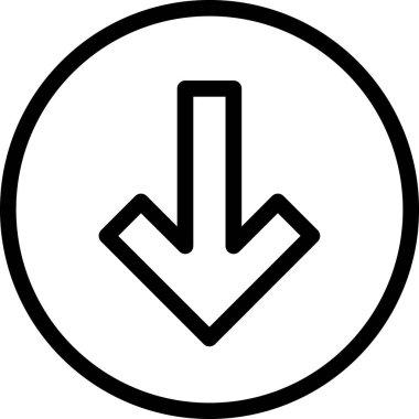 Beyaz arkaplanda izole edilmiş ok yönü, vektör illüstrasyonu