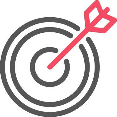 hedef simge, asgari vektör illüstrasyonu