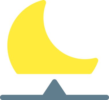 Ay düz simgesi, vektör illüstrasyonu