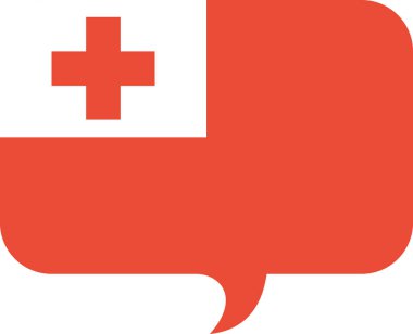 Tonga düz simgesi bayrağı, vektör illüstrasyonu